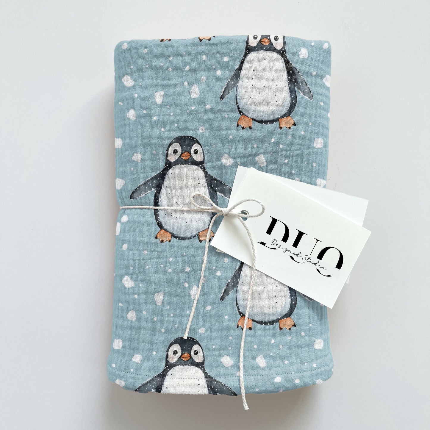 Cute Penguins Digital Seamless Pattern