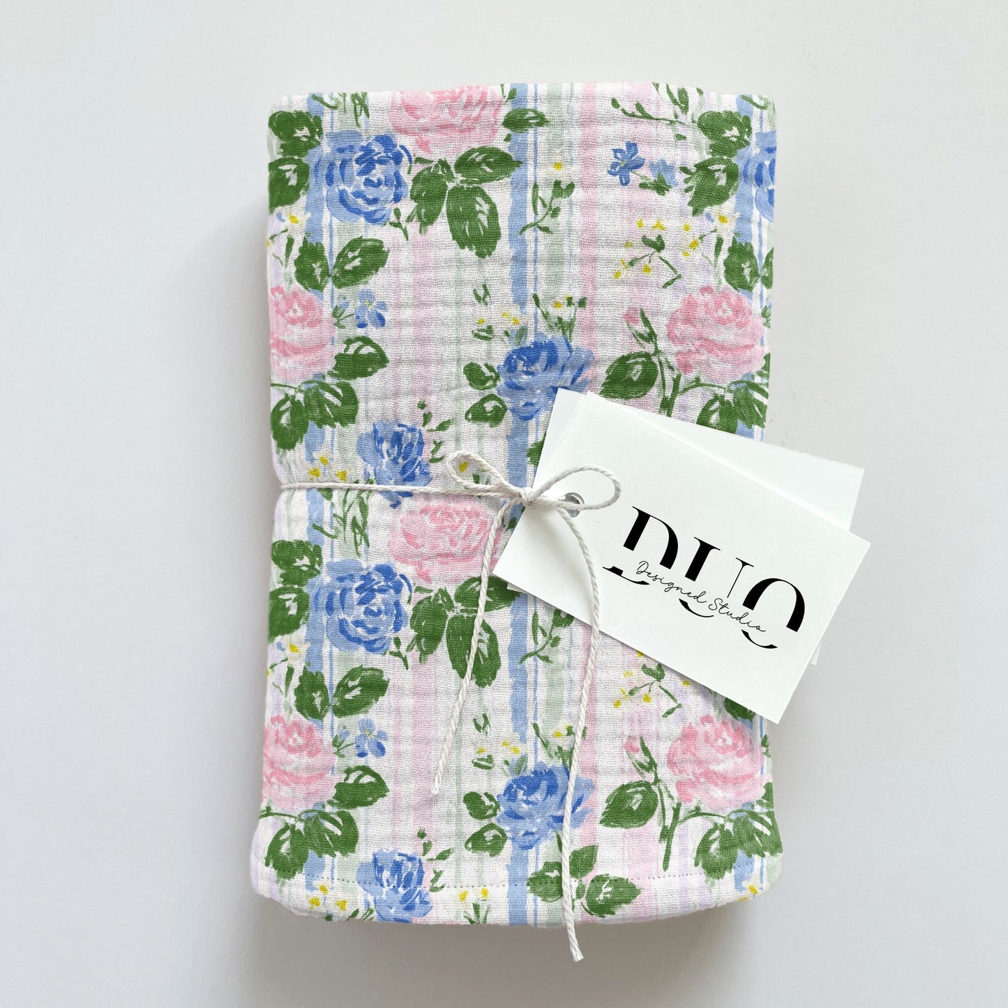 Cute Stripy Roses Digital Seamless Pattern
