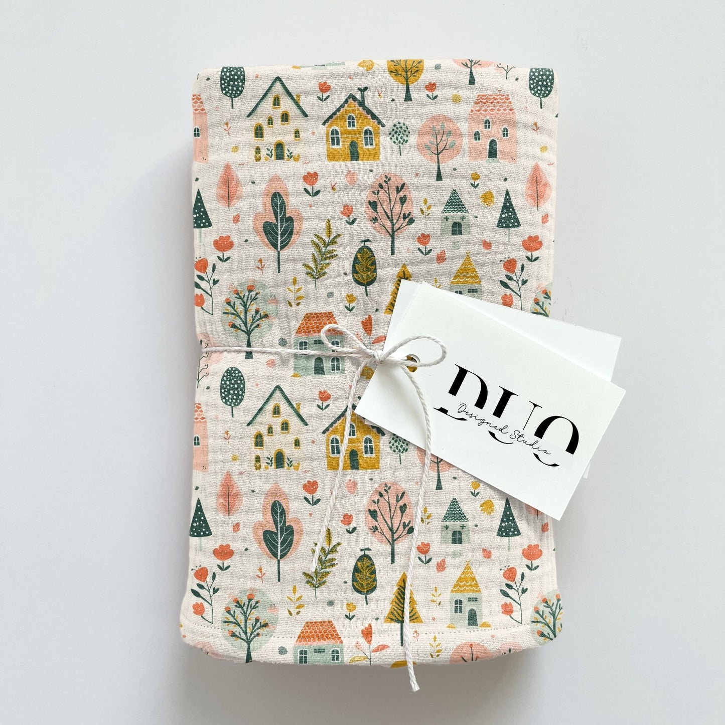 Cute Whimsi Houses Digital Seamless Pattern