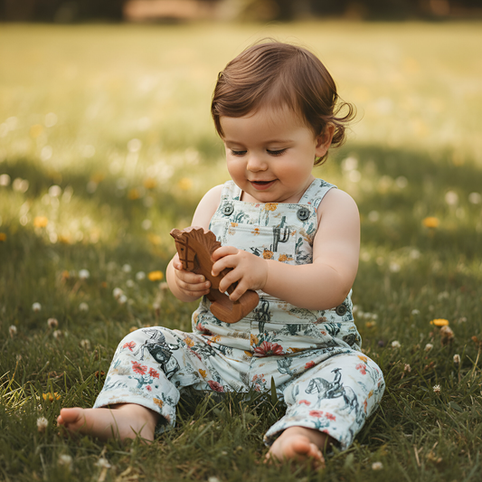Floral Desert Cowboy Digital Seamless Pattern