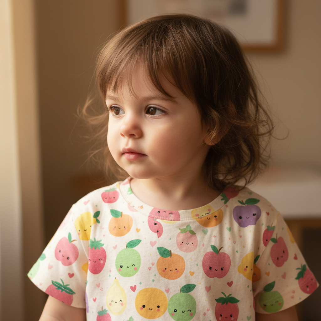 Adorable Fruits Digital Seamless Pattern