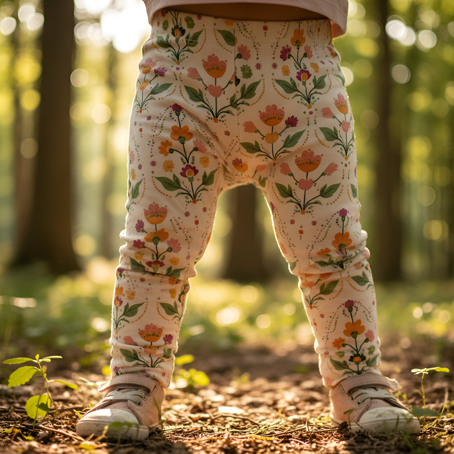 Folk Art Blooms Digital Seamless Pattern