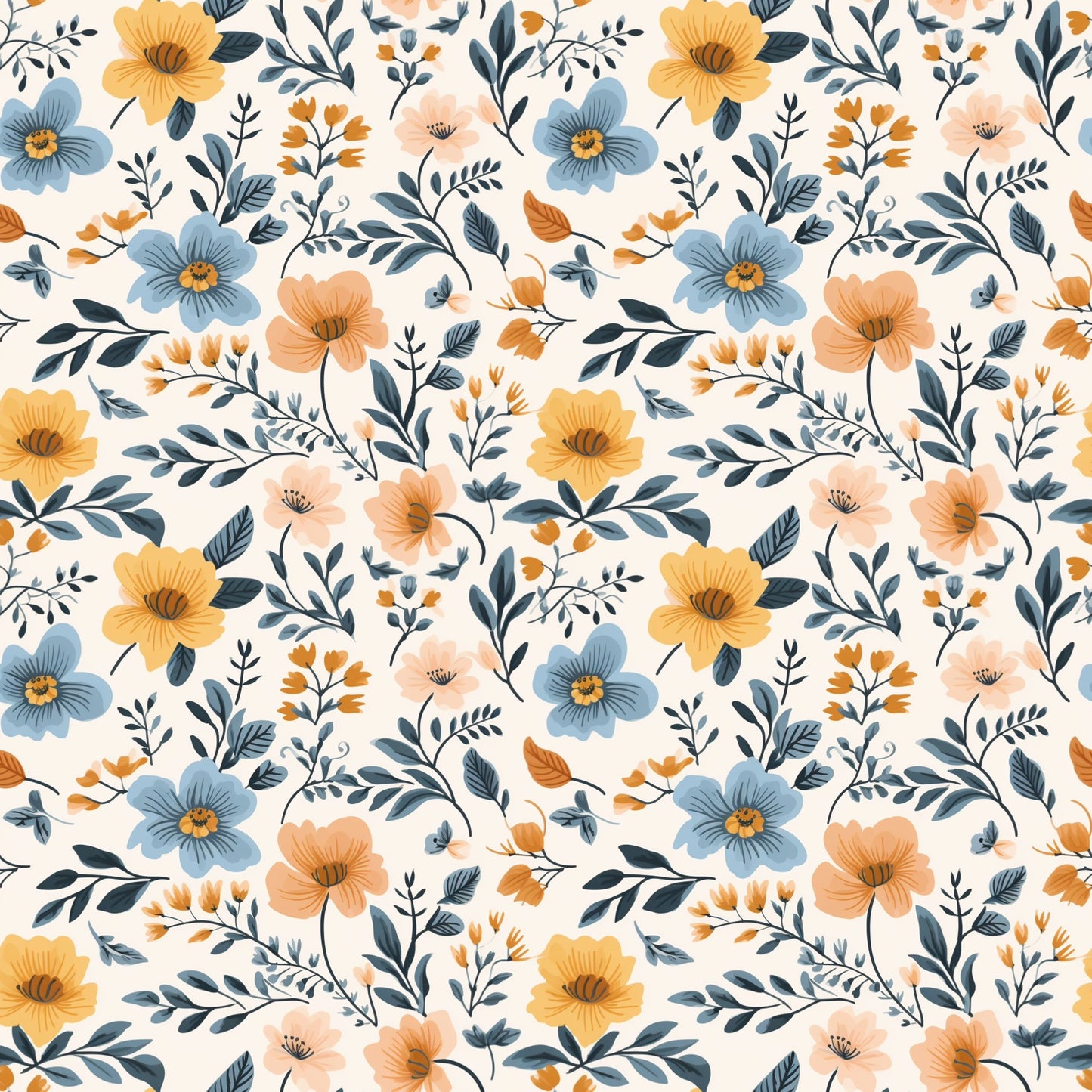 Retro 70's Digital Seamless Pattern