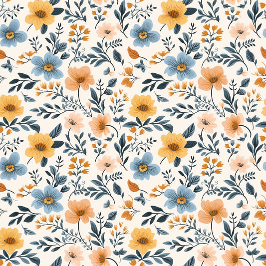Retro 70's Digital Seamless Pattern