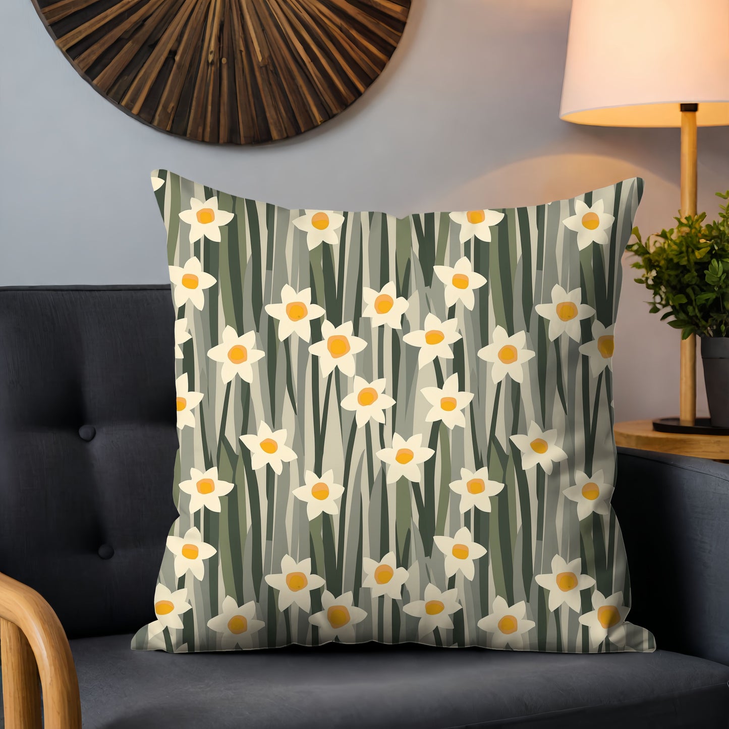 Daffodil Garden Digital Seamless Pattern