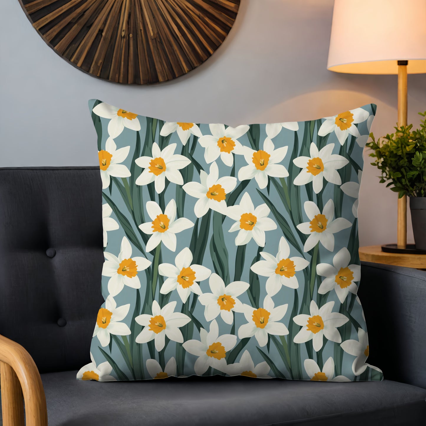 Spring Daffodils Digital Seamless Pattern