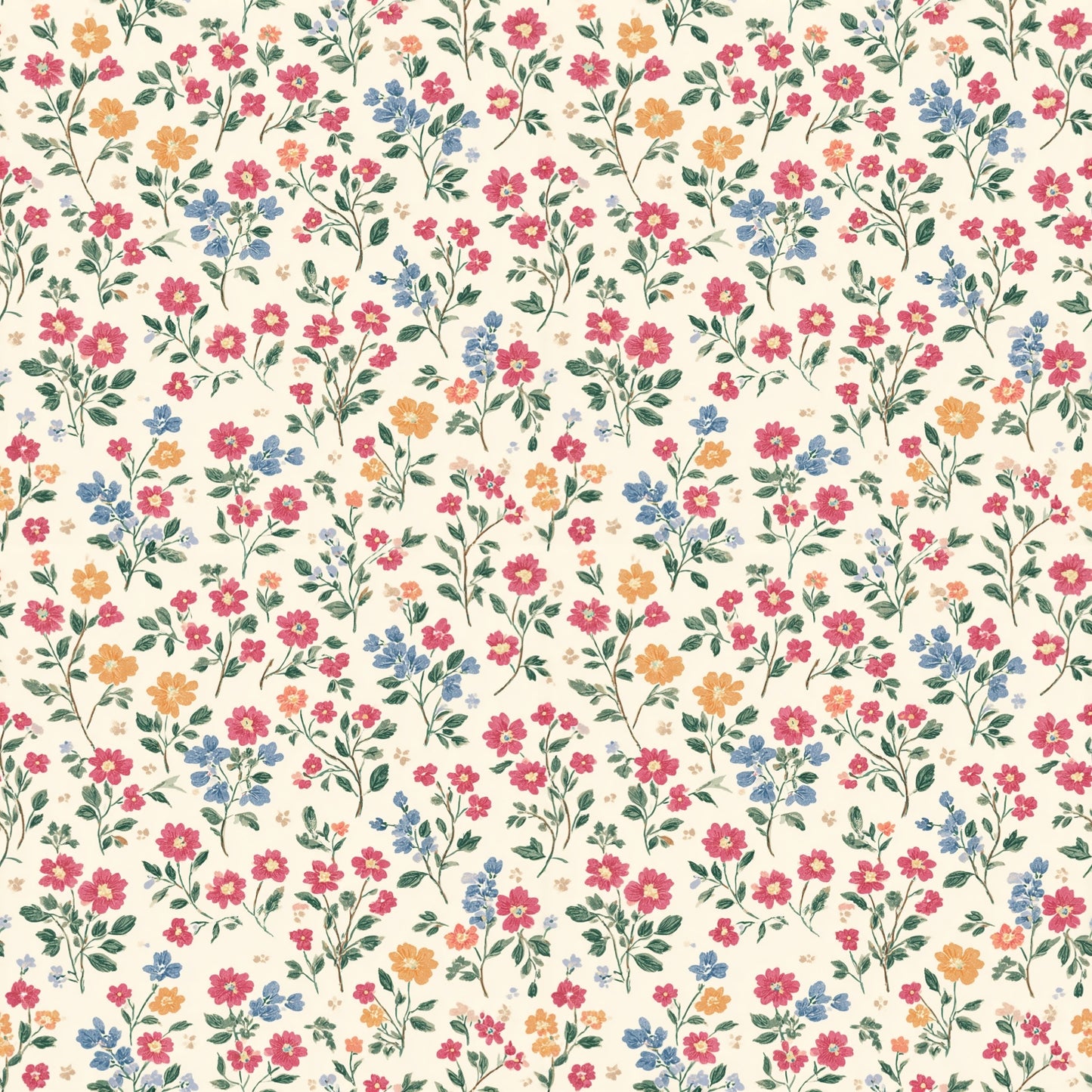 Dainty Red Ditsy Digital Seamless Pattern