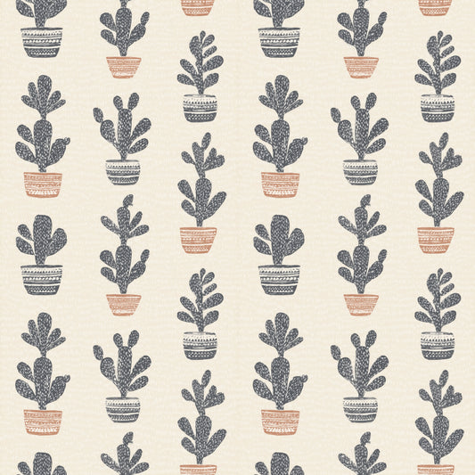 Dark Cacti Digital Seamless Pattern