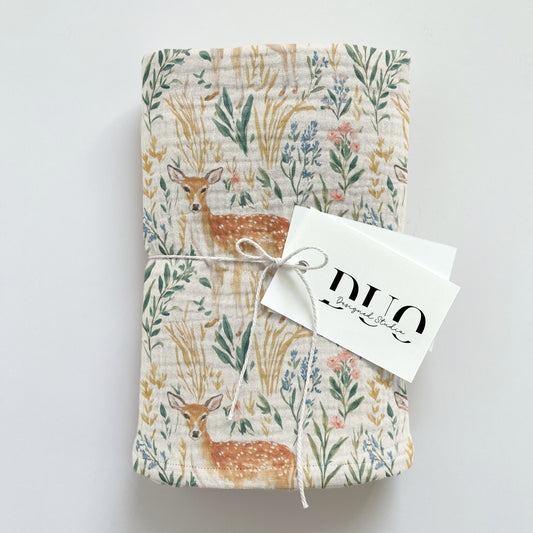Deer Hiding Digital Seamless Pattern