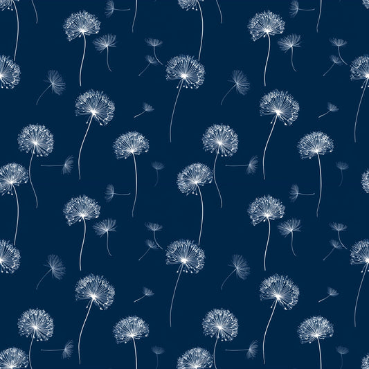 Delicate Dandelions Digital Seamless Pattern