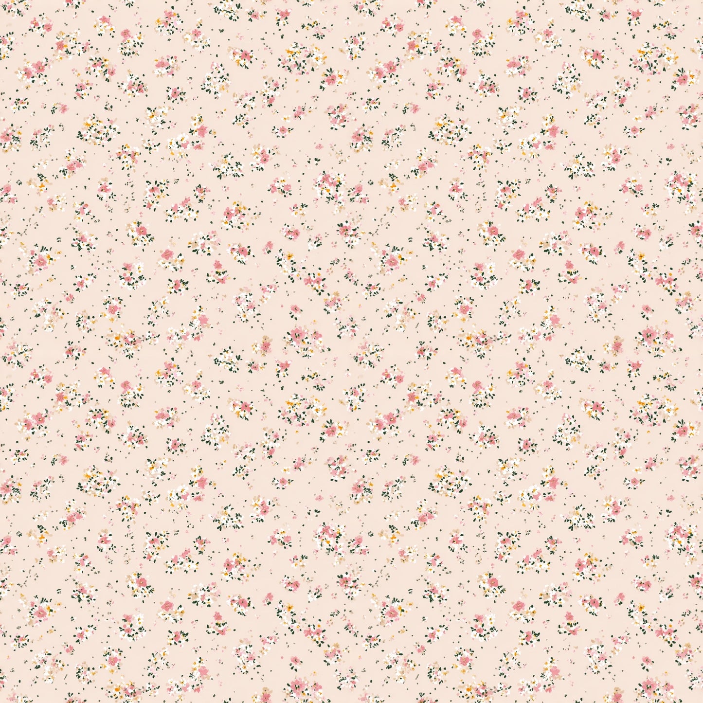 Delicate Pink Ditsy Floral Digital Seamless Pattern
