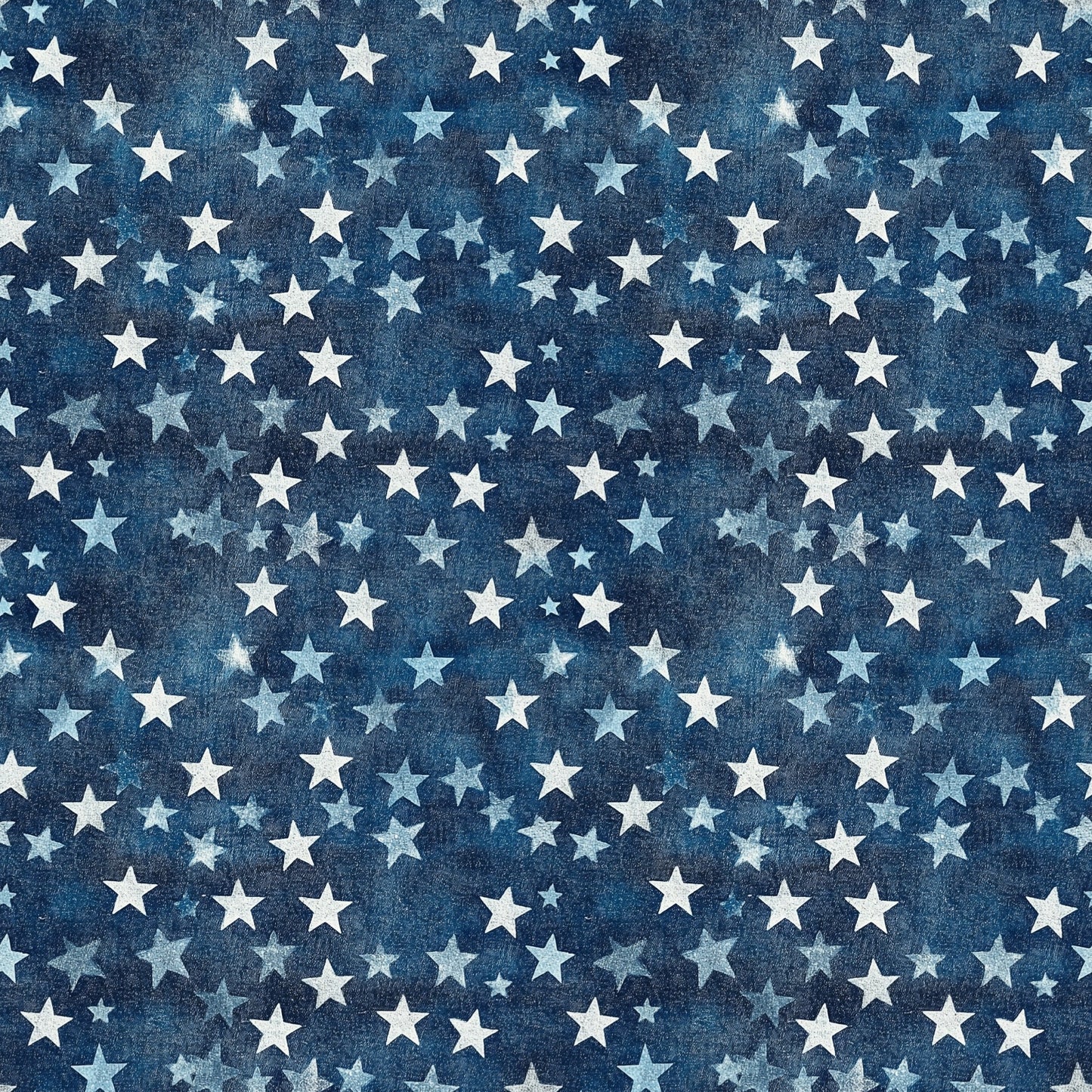 Denim Stars Digital Seamless Pattern