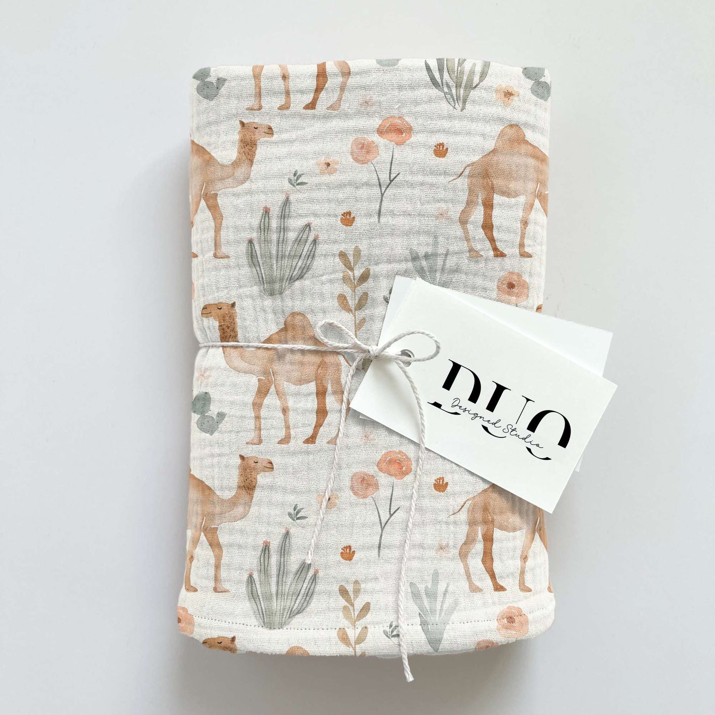 Desert Camels Floral Digital Seamless Pattern