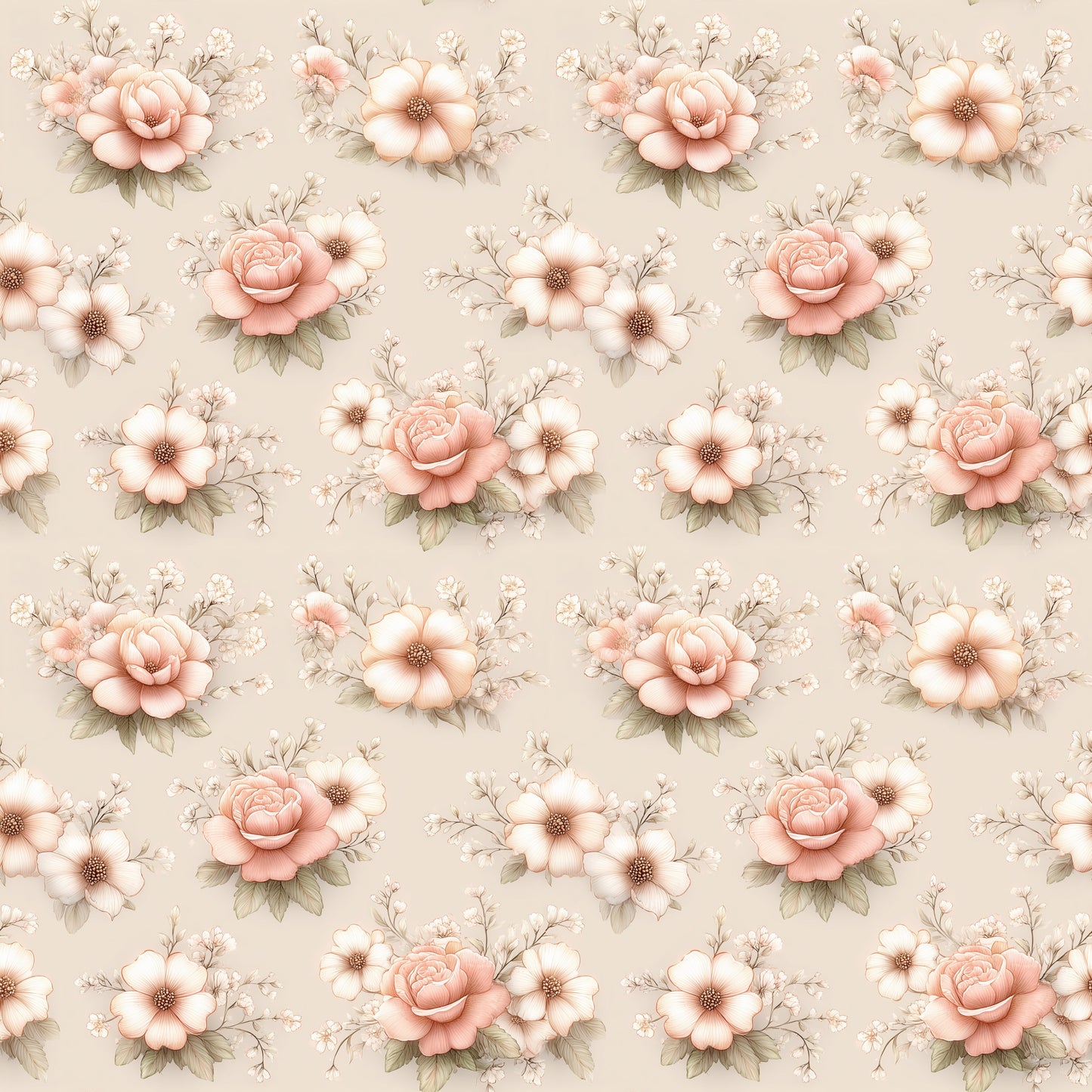 Diane Floral Digital Seamless Pattern