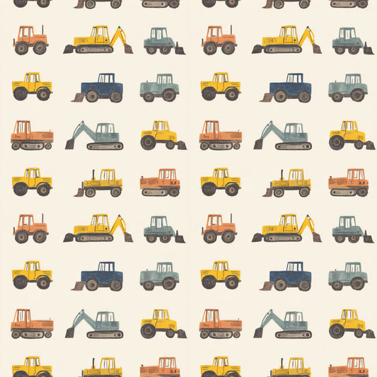 Diggers on Neutral Digital Seamless Pattern