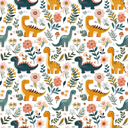 Dinosaur Land Digital Seamless Pattern