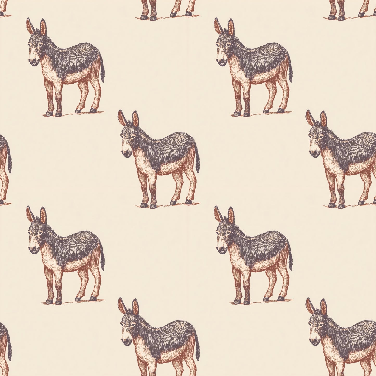 Donkey Beach Digital Seamless Pattern