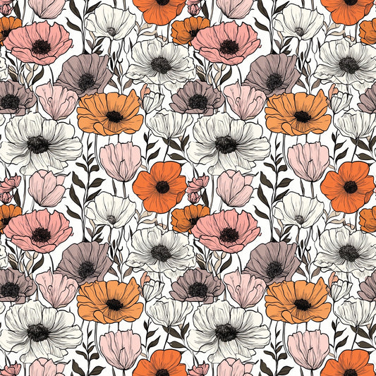 Bold Floral Digital Seamless Pattern