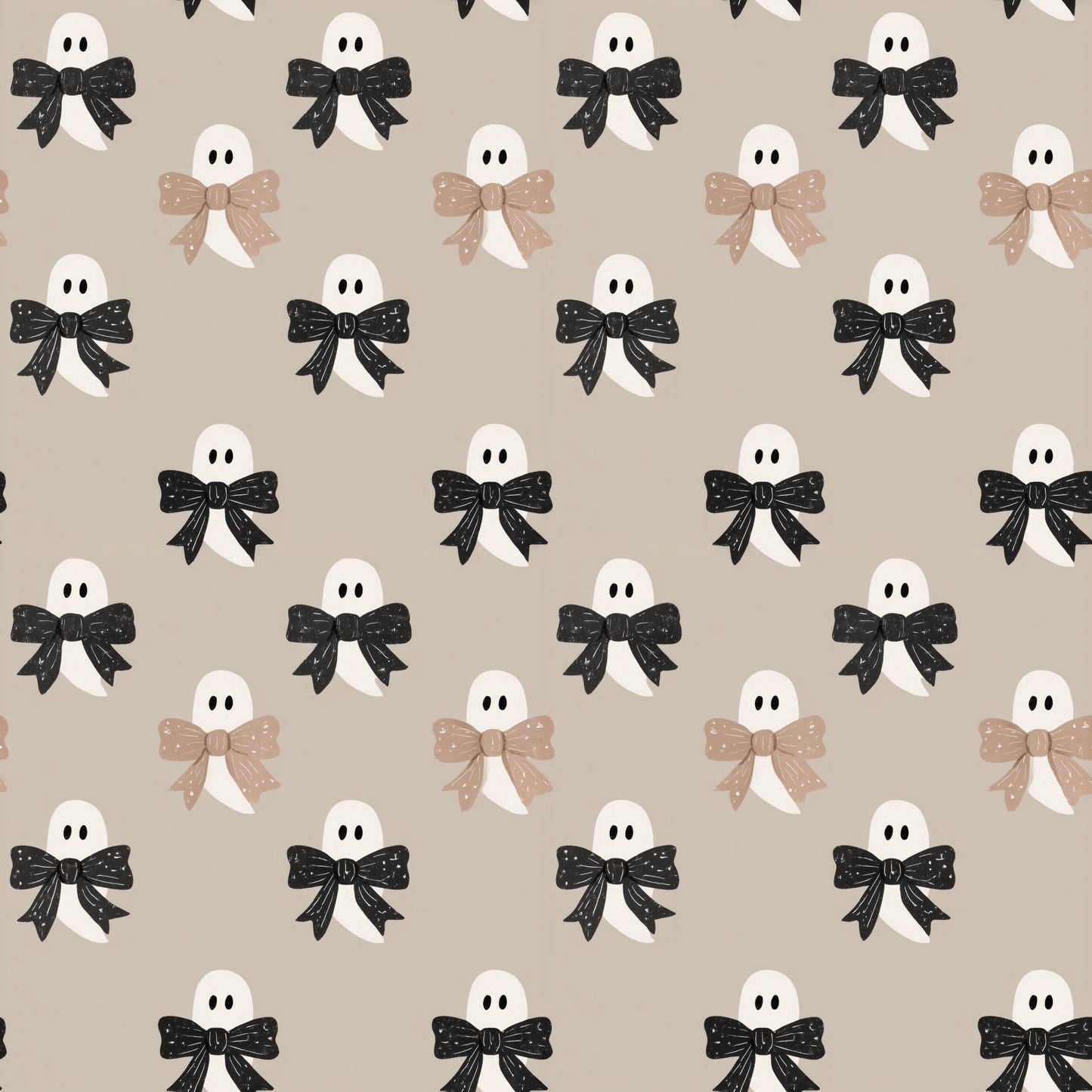 Dressed Up Ghosts Digital Seamless Pattern