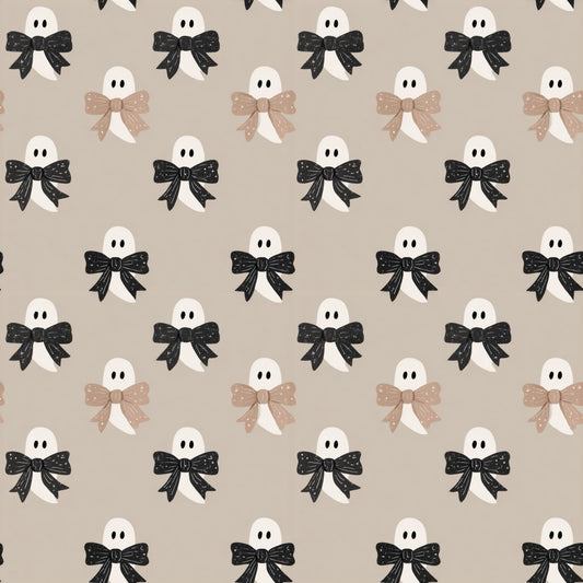 Dressed Up Ghosts Digital Seamless Pattern