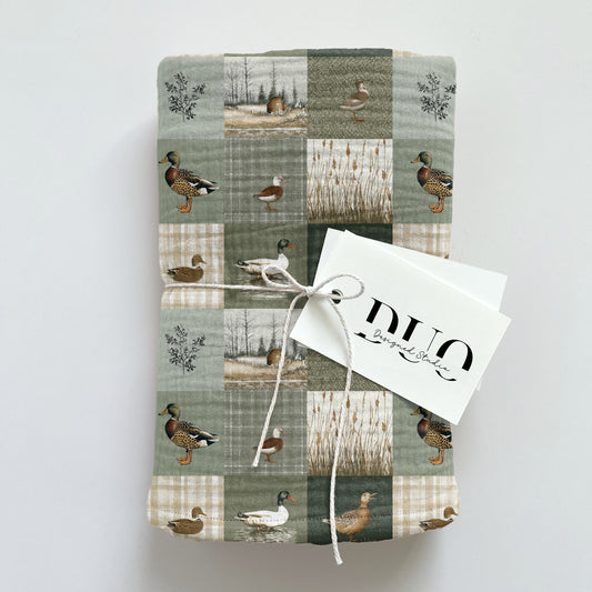 Duck Hunt Patchwork Digital Seamless Pattern