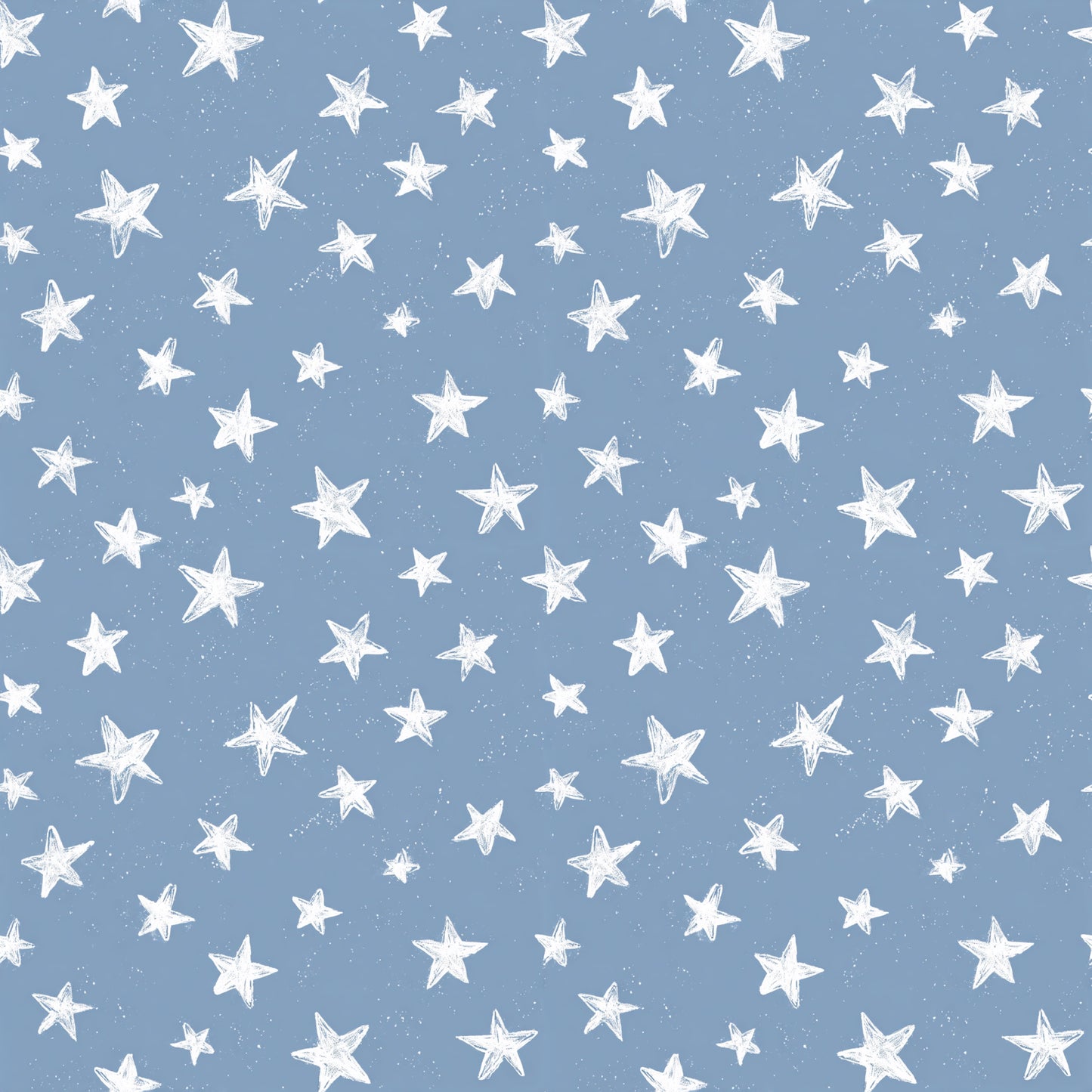 Dusky Blue Stars Digital Seamless Pattern