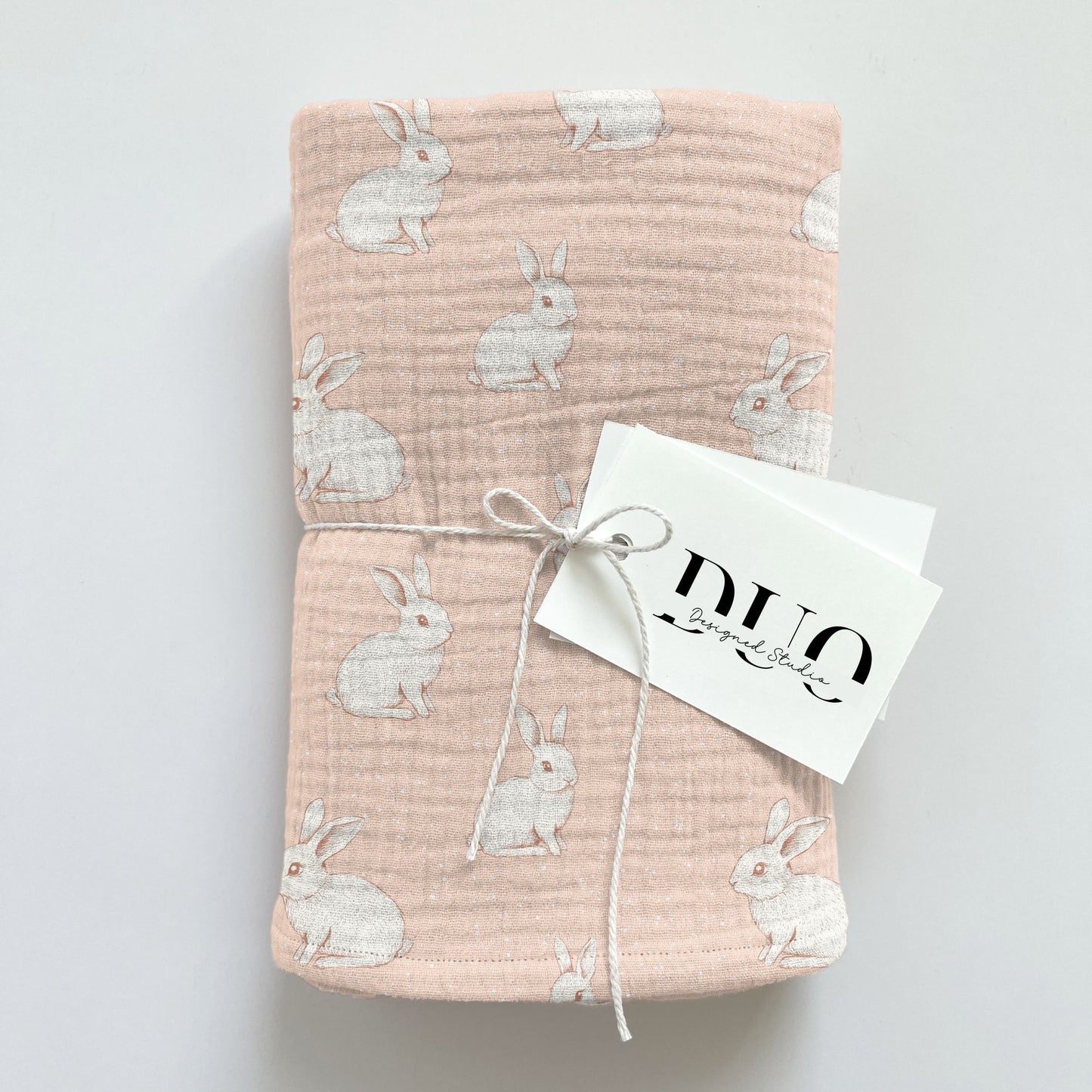 Dusky Pink Bunnies Digital Seamless Pattern
