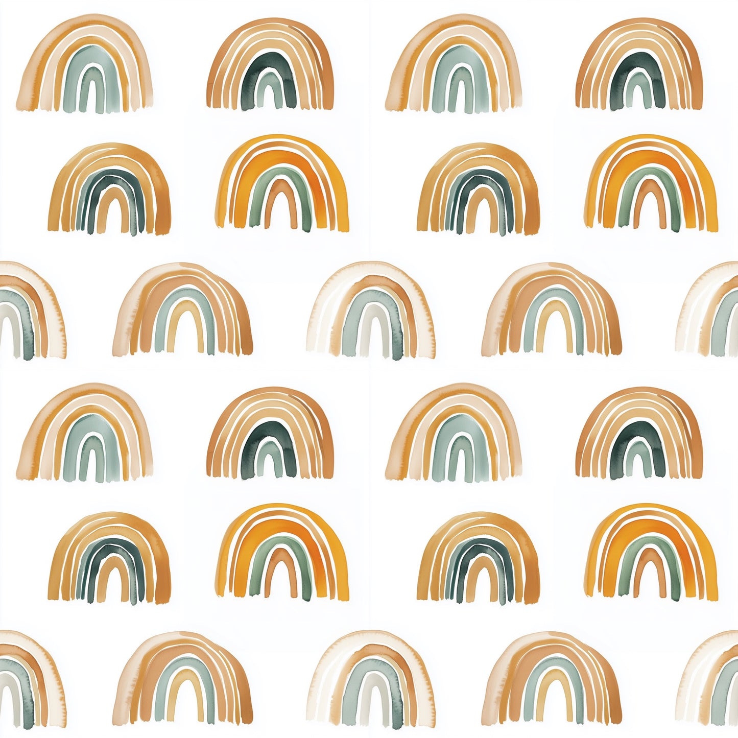Earth Rainbows Digital Seamless Pattern