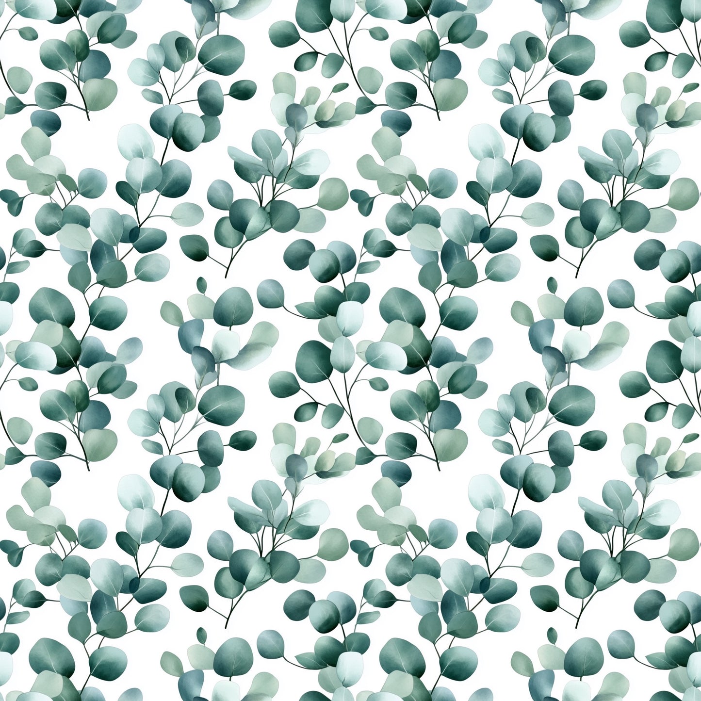 Eucalyptus Leaves Digital Seamless Pattern