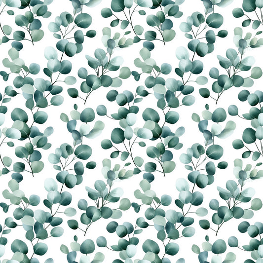 Eucalyptus Leaves Digital Seamless Pattern