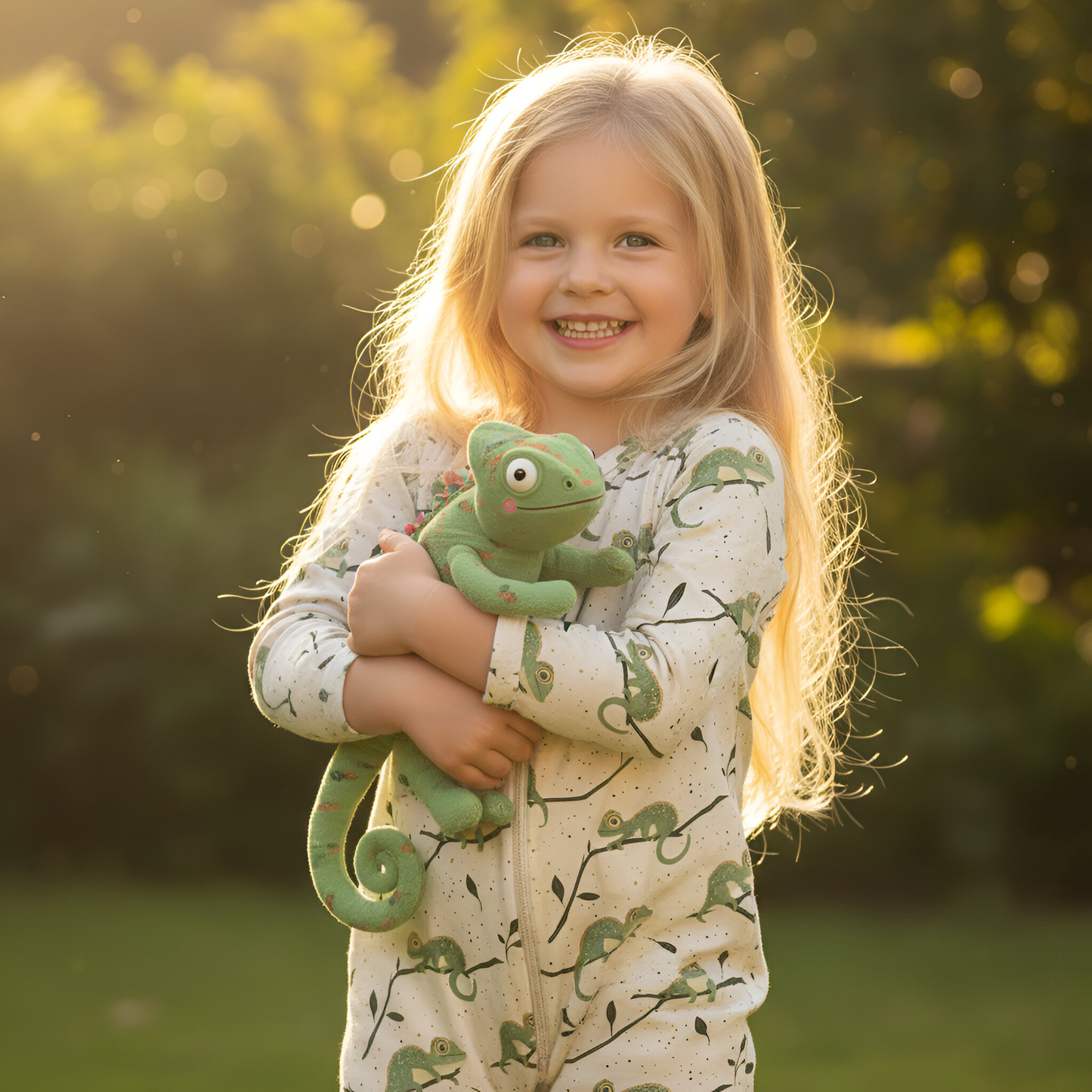 Chameleons Digital Seamless Pattern