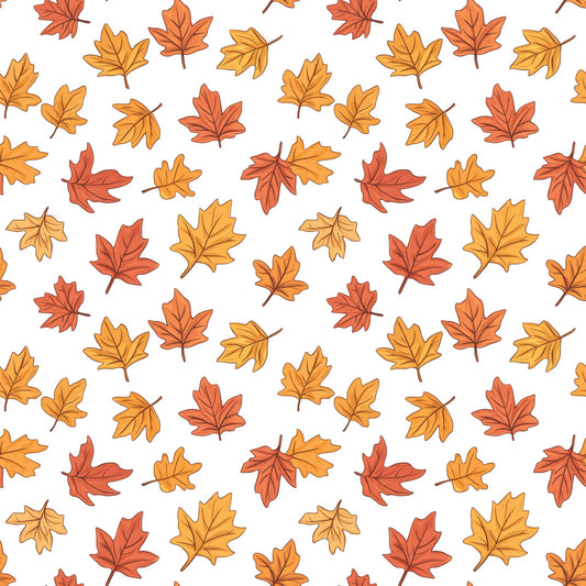 Fall Leaves Digital Seamless Pattern