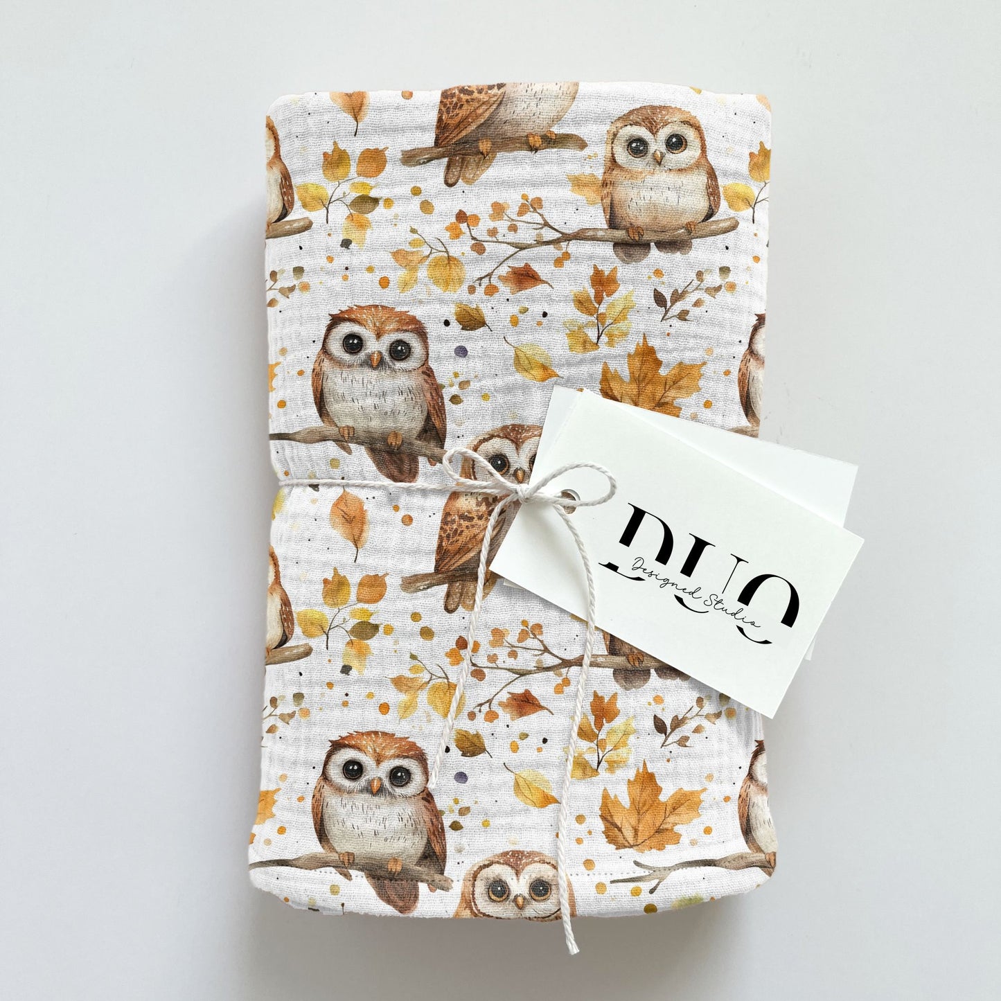 Fall Owls Digital Seamless Pattern