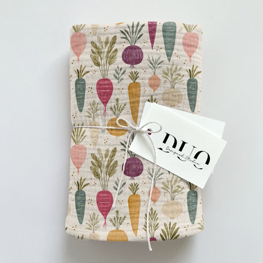 Fancy Root Vegetables Digital Seamless Pattern