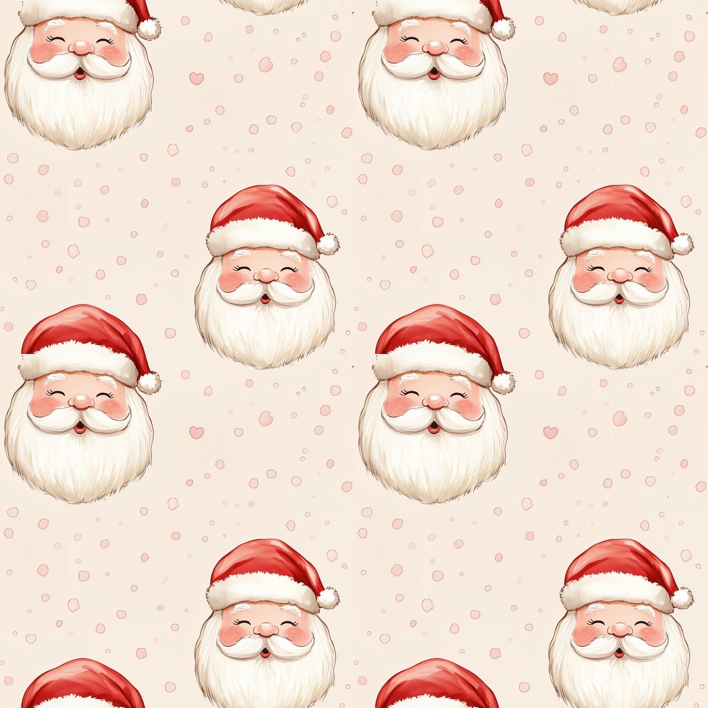Father Christmas Digital Seamless Pattern