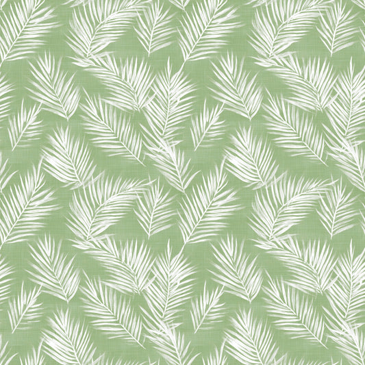 Ferns on Green Digital Seamless Pattern