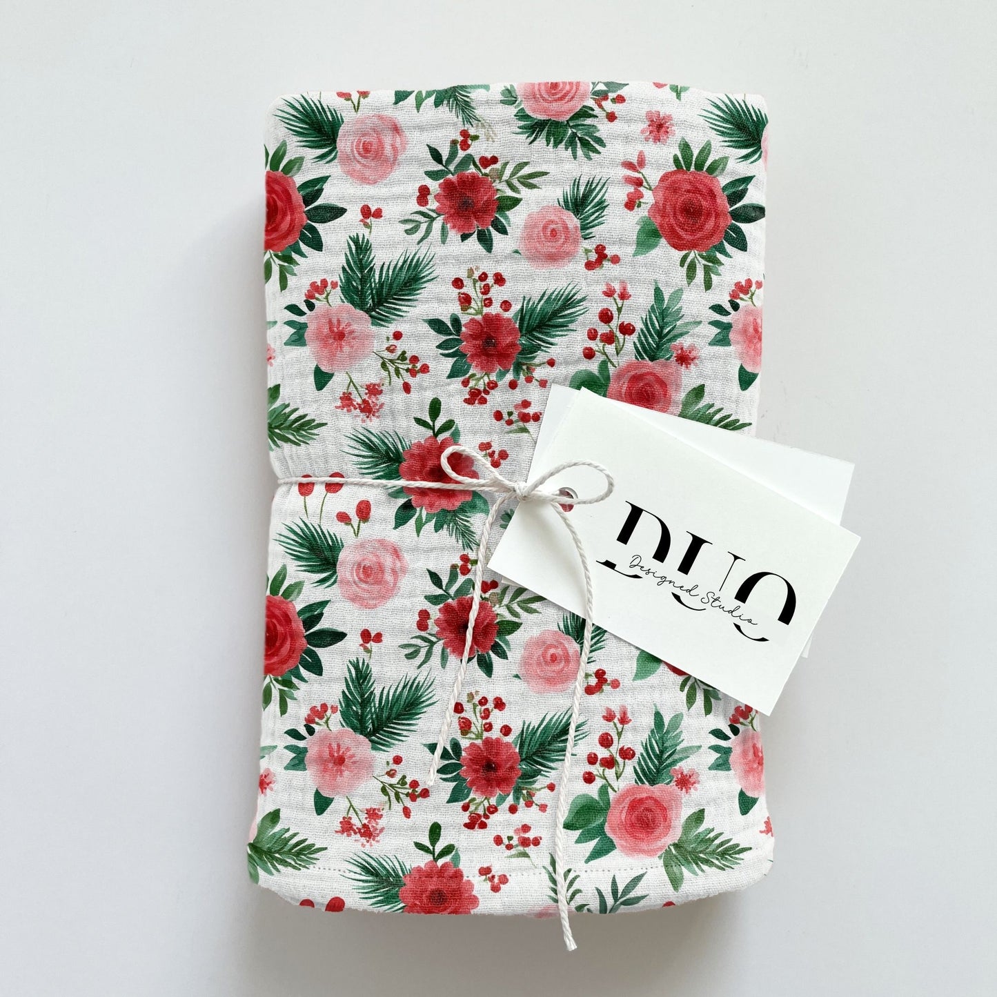 Festive Christmas Floral Digital Seamless Pattern