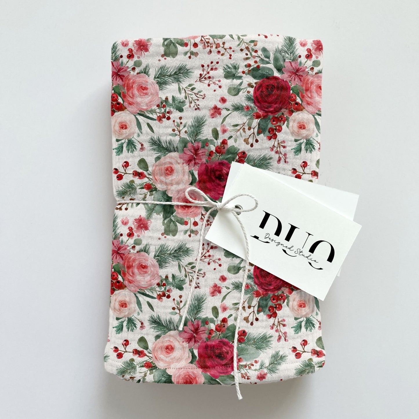 Festive Christmas Floral Digital Seamless Pattern