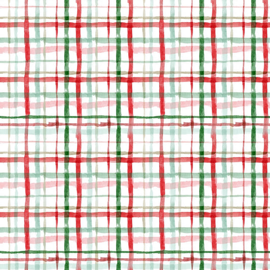 Festive Gingham Check Digital Seamless Pattern