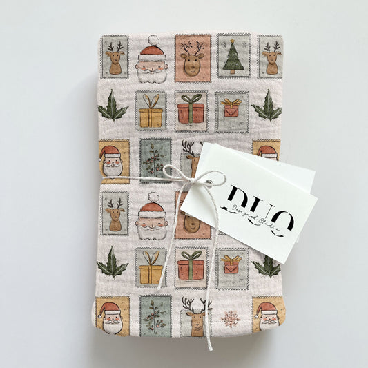 Festive Time Stamps Digital Seamless Pattern