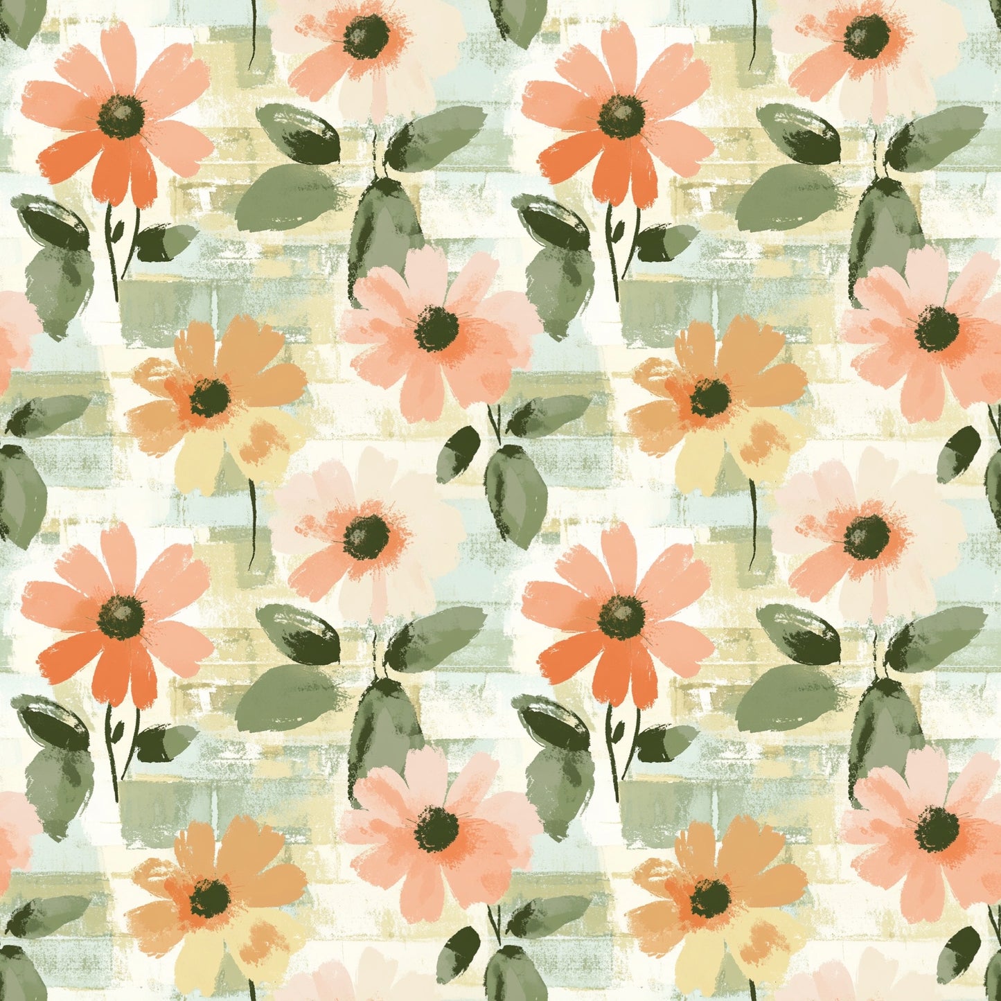 Fiesta Florals Digital Seamless Pattern