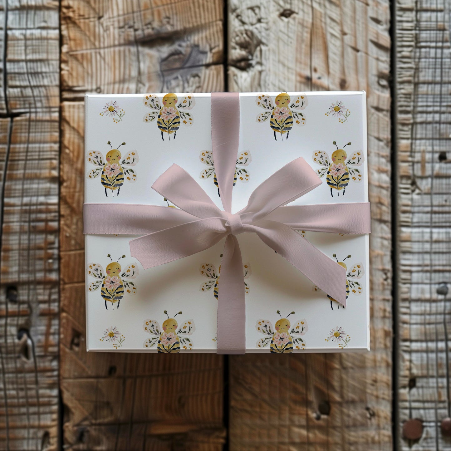 Floral Bee White