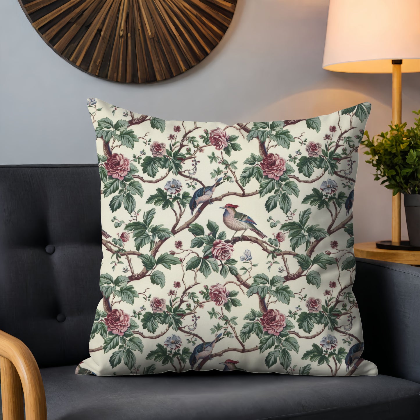 Floral Bird Digital Seamless Pattern