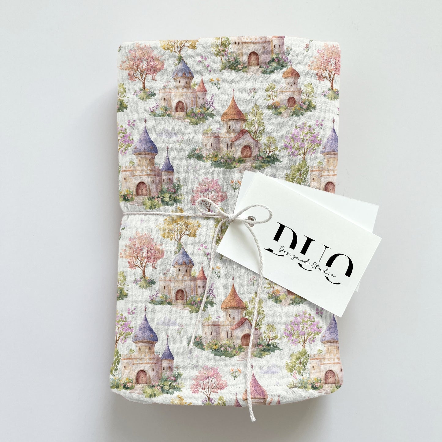 Floral Castles Digital Seamless Pattern