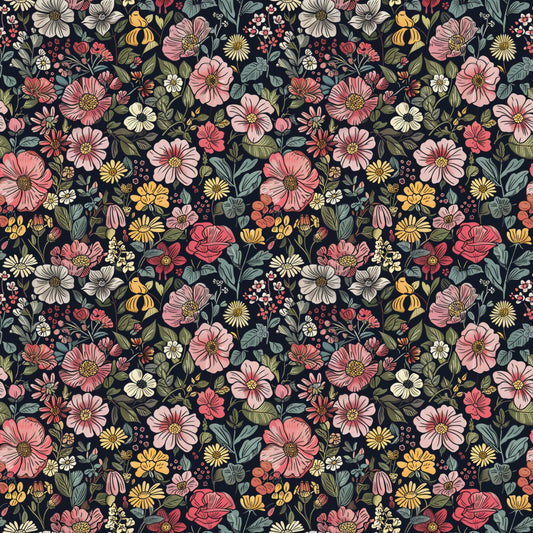 Floral Fiesta Digital Seamless Pattern