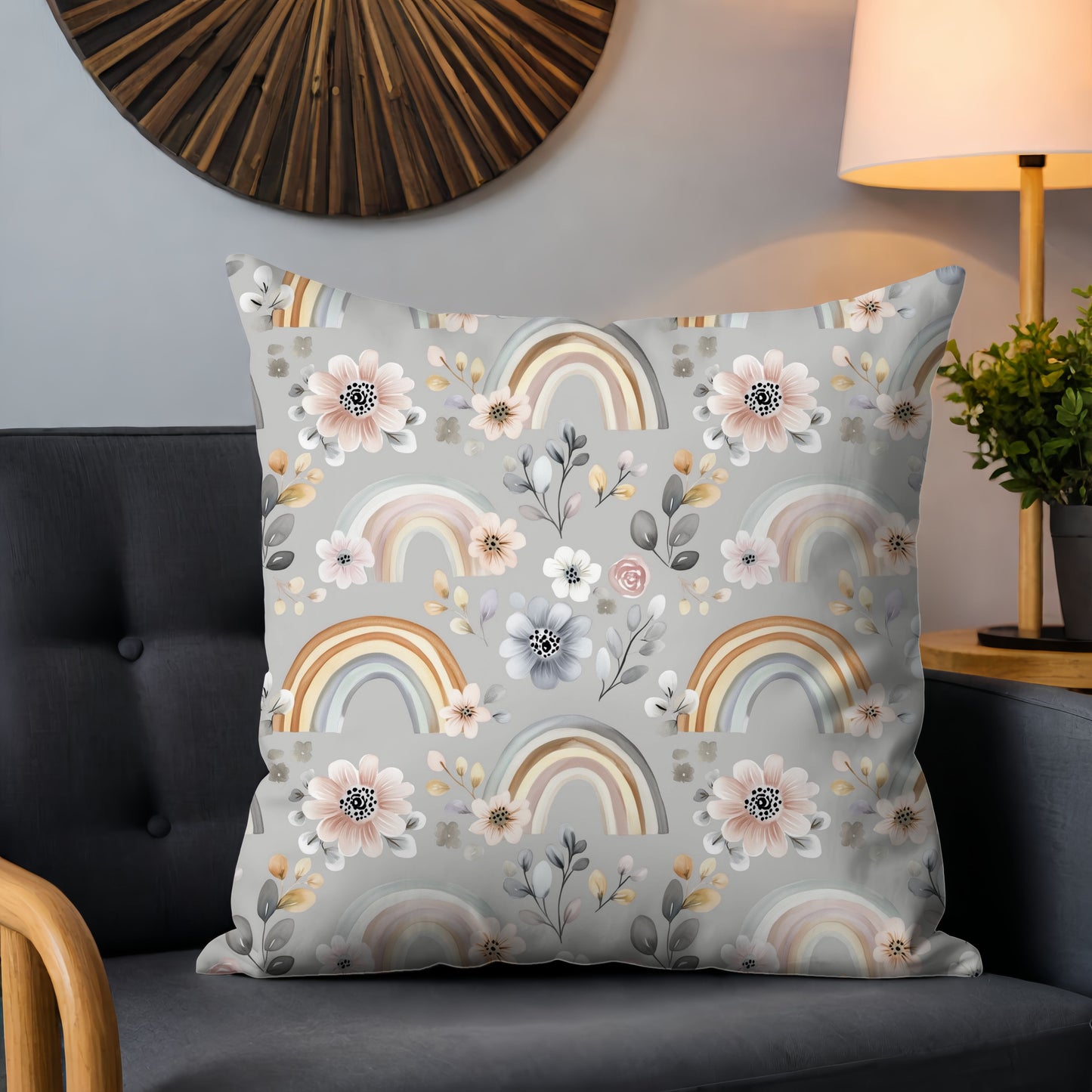 Floral Rainbows Digital Seamless Pattern