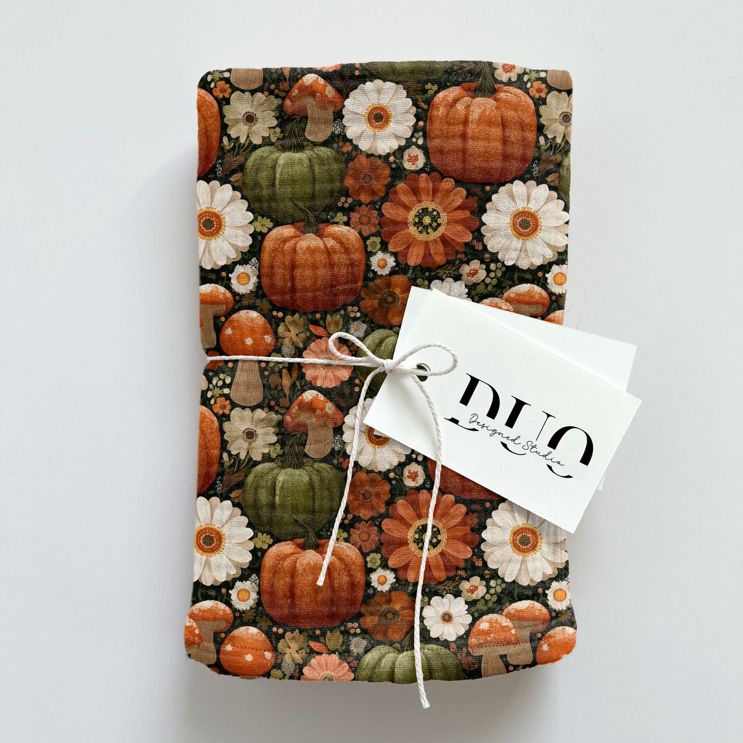 Floral Retro Pumpkins Digital Seamless Pattern