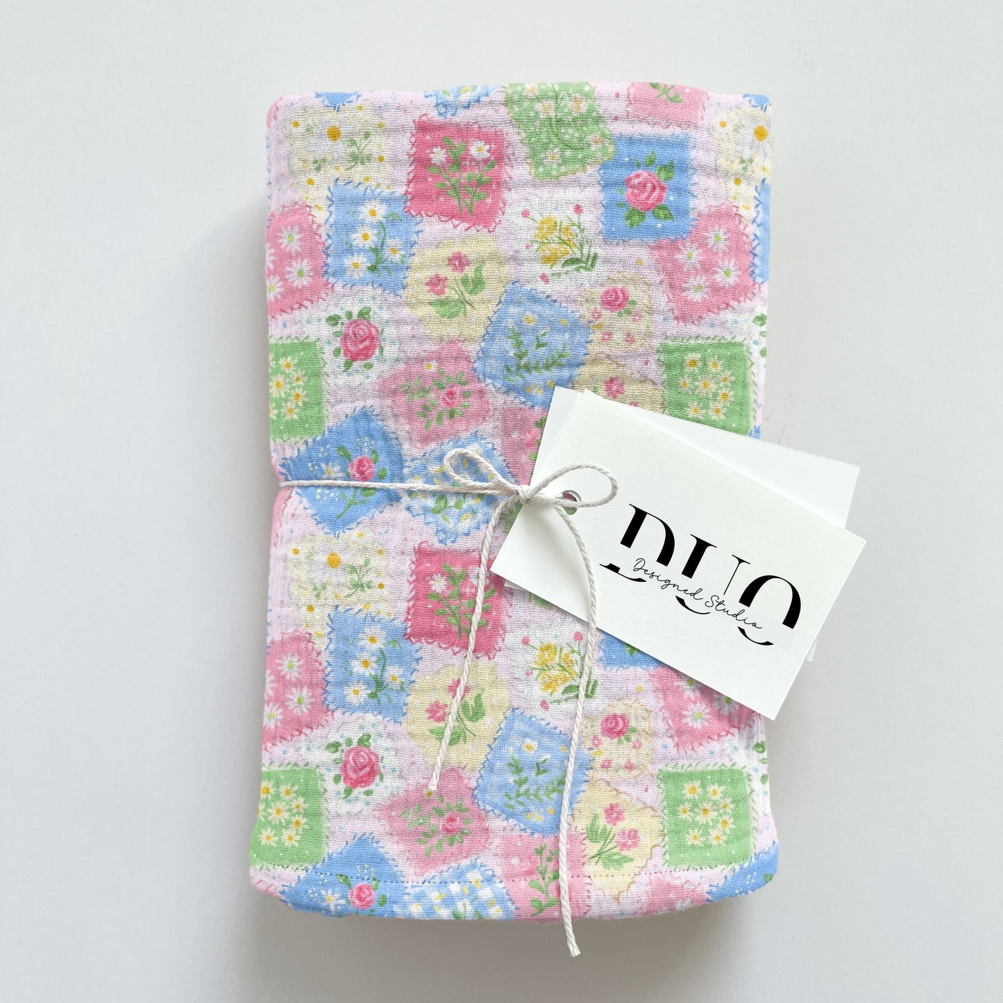 Floral Stamp Patchwork Digital Seamless Pattern