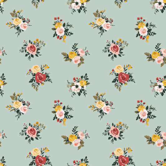 Flower Clusters Digital Seamless Pattern