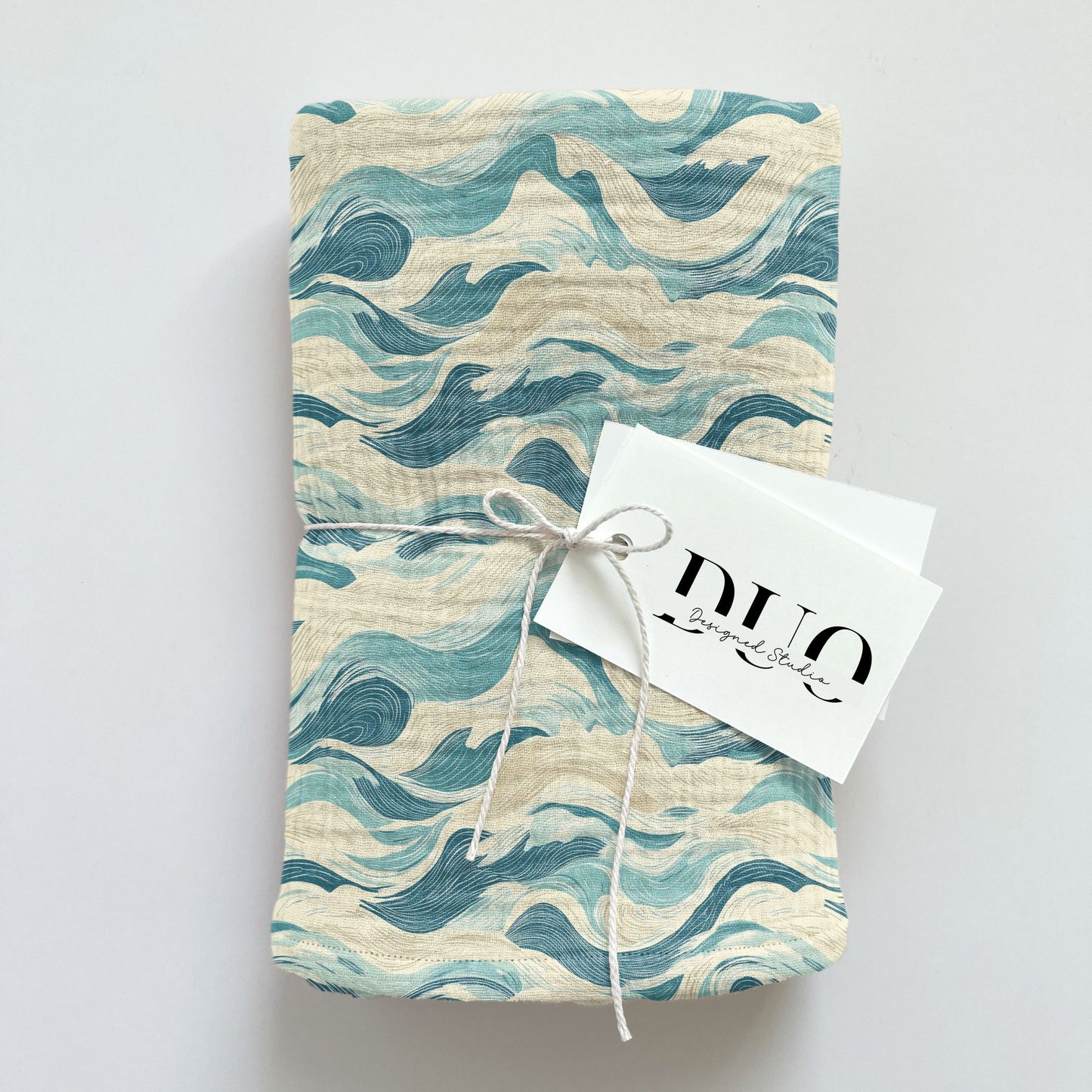 Flowing Waves Digital Seamless Pattern